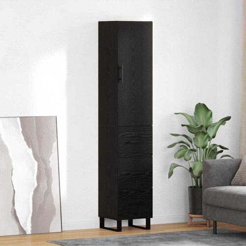  Highboard Crni hrast 34,5 x 34 x 180 cm Konstruirano drvo Cijene