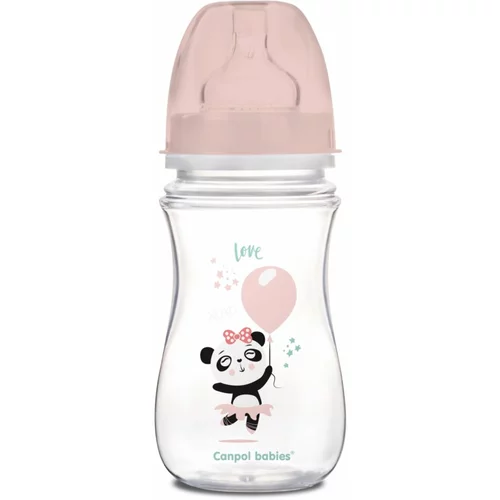 Canpol Exotic Animals steklenička za dojenčke Pink 240 ml