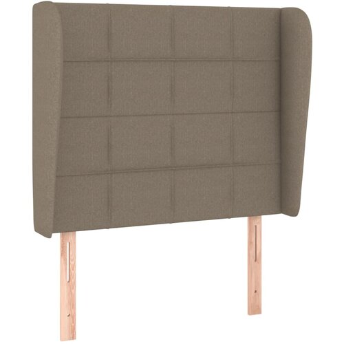Maison Chic posteljno vzglavje - vzglavna omarica - nočna omarica z u&amp;scaron;esi taupe 103x23x118/128 cm blago, (21711887) Slike