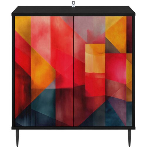  Kreveta HEESCH Crni hrast 69 x 33 x 76 cm Konstruirano drvo Slike