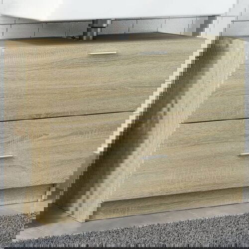 VidaXL Ormarić za umivaonik boja hrasta 78x37x59 cm konstruirano drvo Slike