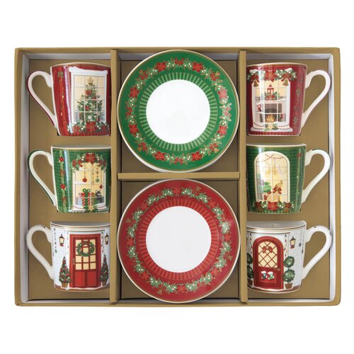 Easy Life Set skodelica za črno kavo Festive Avenue 100ml / 6 kos / porcelan, (5000267362) Cene