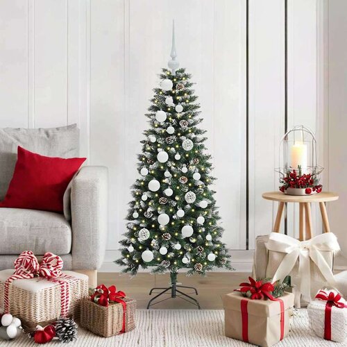 vidaXL Umestno božično drevo med 150 LED Zelena 50 x 50 x 120 cm Cene