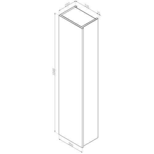  Dřevojas - Zidni ormarić za kupatilo ZYLO 35x155 cm tamni hrast Slike