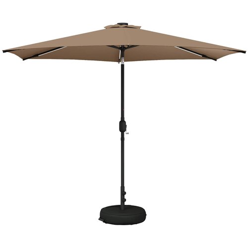 vidaXL Zunanje senčilo z LED lučmi 300 x 300 cm Poliester Taupe, (5000247929) Cene