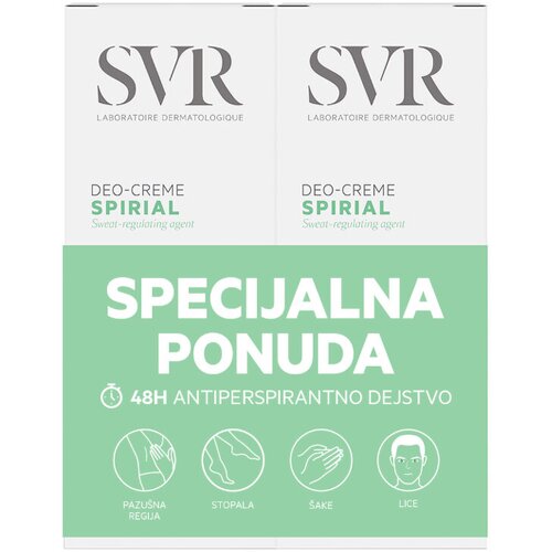 SVR Spirial Deo-krema, 2x50 ml PROMO Cene
