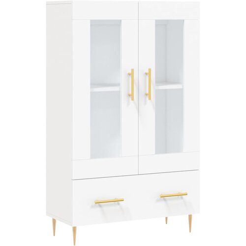  Visoka komoda bijela 69,5 x 31 x 115 cm od konstruiranog drva Slike
