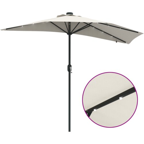 VidaXL vrtni suncobran pijesak 294 x 150 x 223 cm tkanina Slike