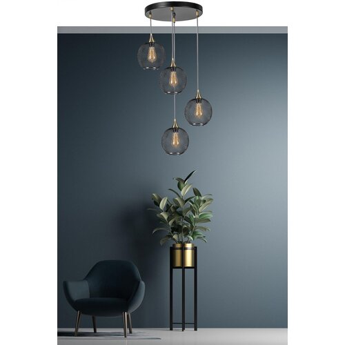 Opviq jupiter 8721-4 black chandelier Cene