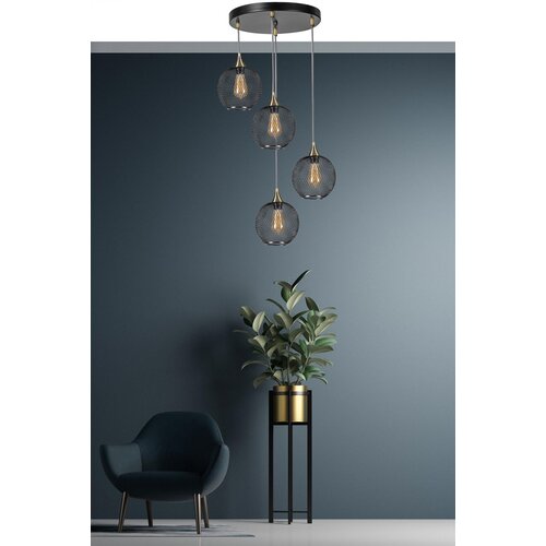 Opviq jupiter 8721-4 black chandelier Slike