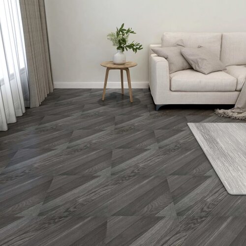 vidaXL Samolepilne talne plošče 55 kosov PVC 5,11 m² sive črtaste Cene