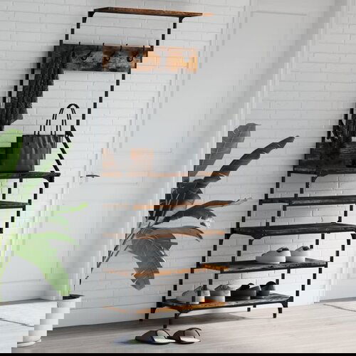 VidaXL Stalak za odjeću i cipele boja hrasta 70x34x184 cm Slike