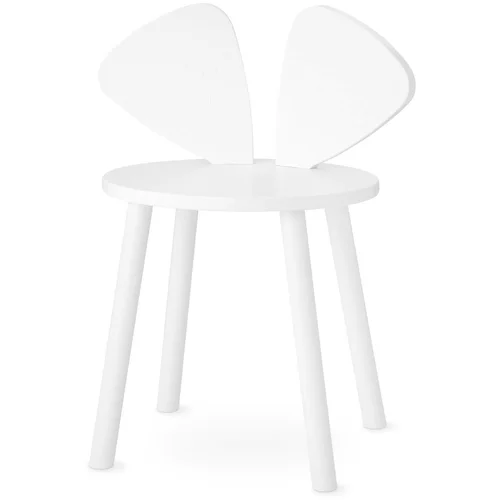 Nofred® drveni stolac za mališane mouse school white (6-10 godina)