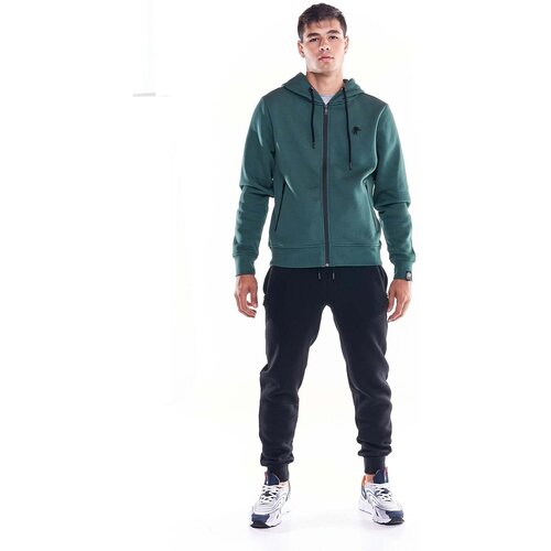 Leone 1947 Flis Man Hoody Full Zip Soft Basic Zelena Cene