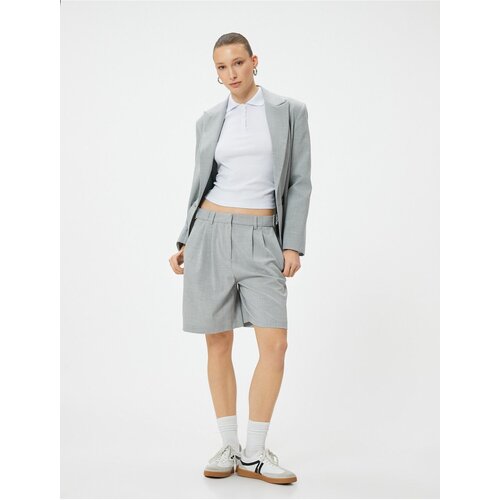 Bermuda Shorts Normal Waist Pocket Pleated Slike