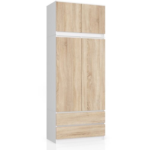AKORD OMARA S 90 cm 2 VRATA 2 Predali PK BELO / SONOMA, (21713774) Cene