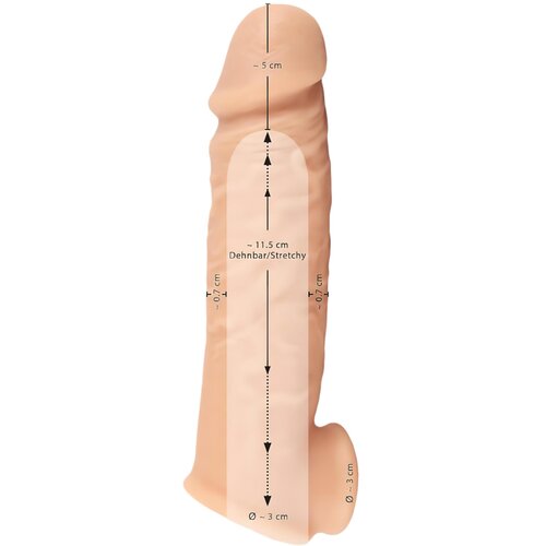 Realistixxx omotač penisa s prstenom za testise - 16 cm (prirodni) Slike