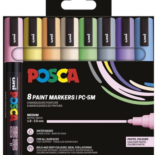 POSCA marker pc-5m pastelne boje 8/1 plastic free pakiranje 75434 Cijene