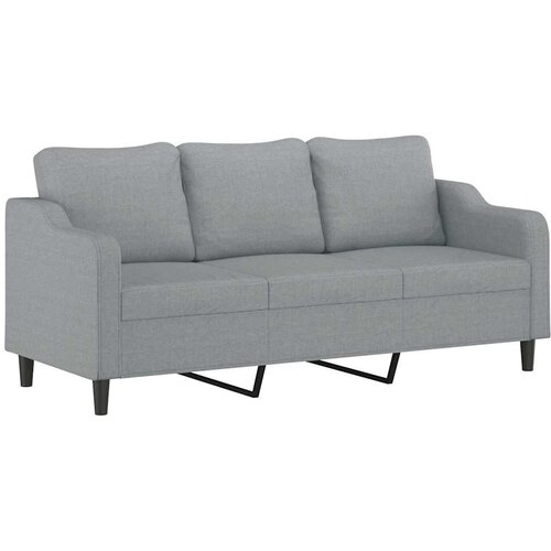  2-dijelni set sofa s jastucima svjetlosivi od tkanine Slike