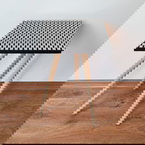 Hanah home Shp8 - black blackwhite side table Cene