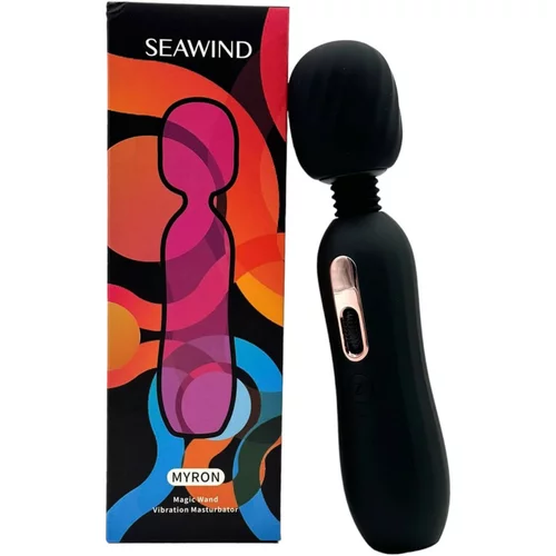 Vibeconnect Seawind Myron - punjivi grijaći masažni vibrator (crni)