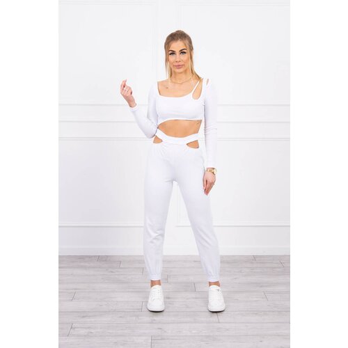 Kesi Set with a top blouse white Slike