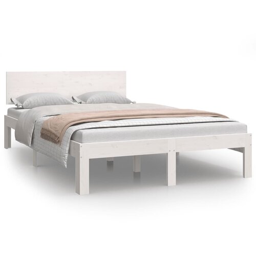 Okvir za krevet od masivne borovine bijeli 120 x 200 cm Slike