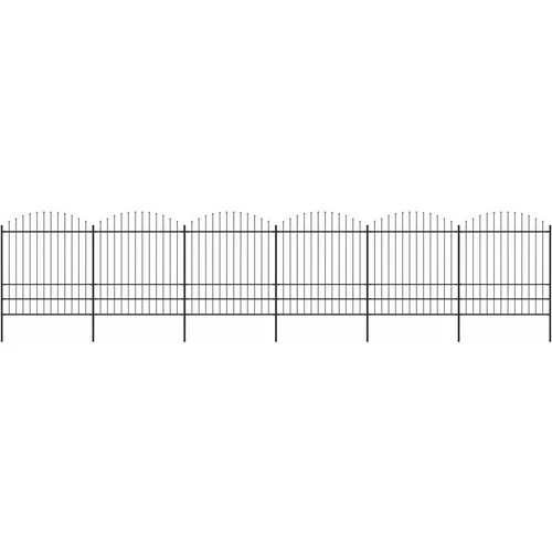  ograda s ukrasnim kopljima (1 75-2) x 10 2 m čelična crna