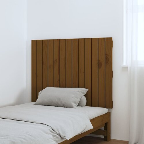  Uzglavlje za krevet boja meda 82,5x3x60 cm masivna borovina Slike