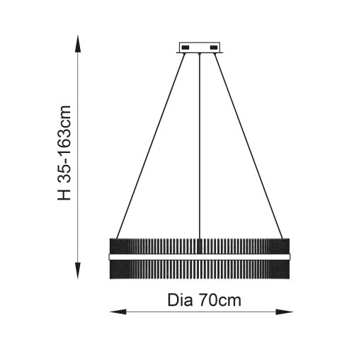  Endon 107108 - LED luster na sajli LED/56W/230V 3000K sjajni hrom Slike