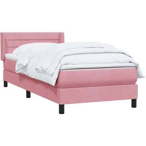 Box spring krevet s madracem ružičasti 80 x 220 cm bar&amp;scaron;unasti Slike