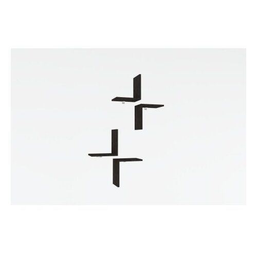 Woody Fashion Face - Anthracite Anthracite Wall Shelf Cene