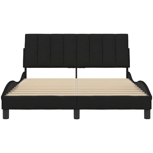 VidaXL Okvir kreveta bez madraca crni 120 x 200 cm od tkanine Slike