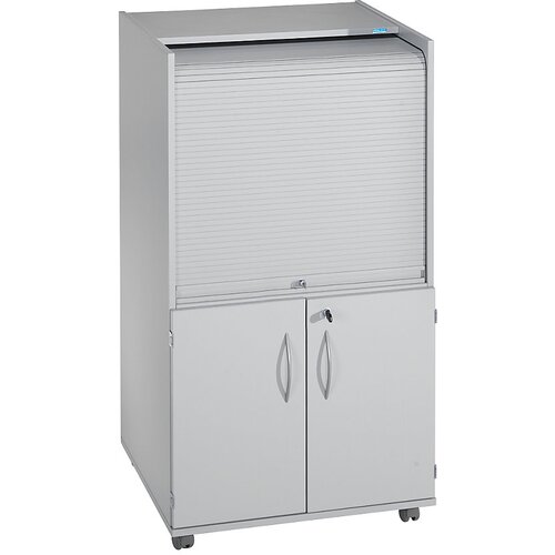 eurokraft pro pomična računalniška omarica z rolojem iz umetne mase, različica premium, vxšxg 1320 x 725 x 642 mm, brez vstavne police Cene