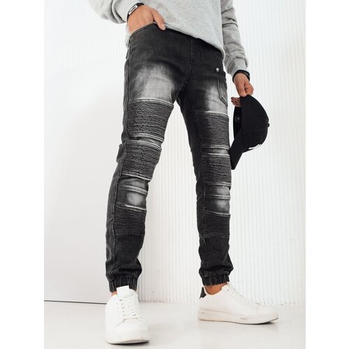 DStreet Spodnie męskie jeansowe joggery czarne Cene