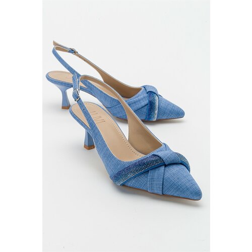 LuviShoes Folvo Women's Jeans Blue Heeled Shoes Cene