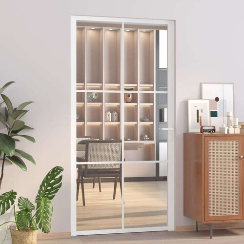  Unutarnja vrata 102 5x201 5 cm bijela od ESG stakla i aluminija Cijene