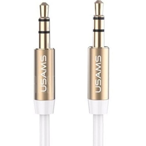 Usams AVDIO JACK ADAPTER 3,5 MM - 3,5 MM 1M BELA/BELA ZA TELEFONE, (22007060) Slike