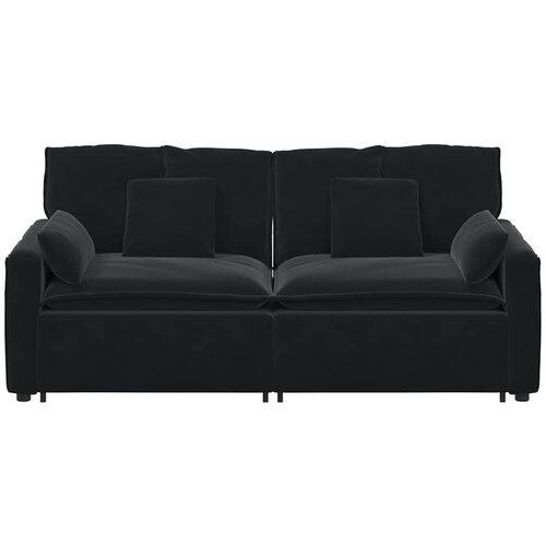  Modularna sofa s jastucima crna Slike
