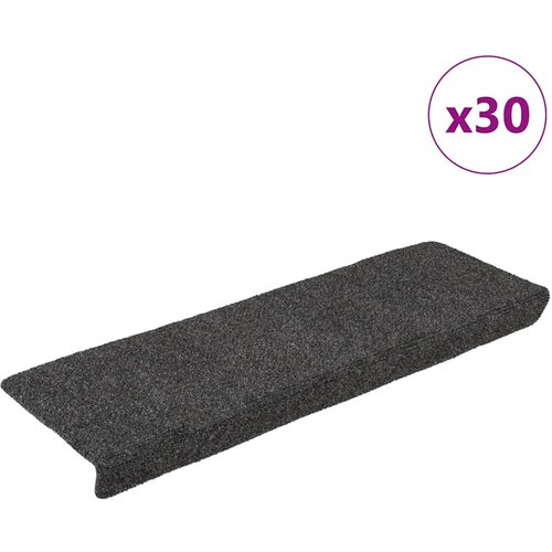 VidaXL Samolepilne preproge za stopnice 30 kosov antracit 65x21x4 cm Slike
