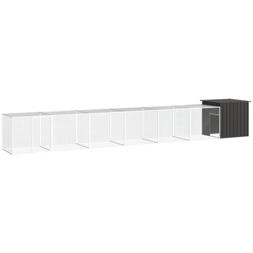 vidaXL Kokošnjak antracit 700x91x100 cm pocinkano jeklo Cene