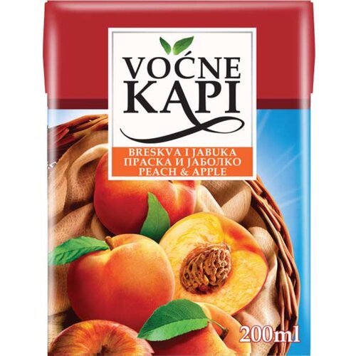 Voćne Kapi Sok NECTAR breskva jabuka 200ml Cene