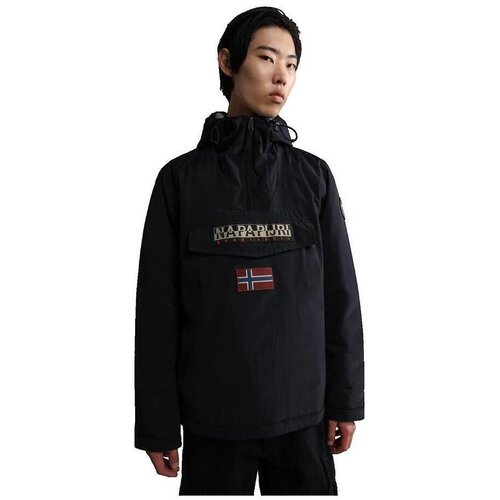 Napapijri Parke Veste Rainforest Winter 3 noire &amp;agrave; capuche ajustable Črna Slike