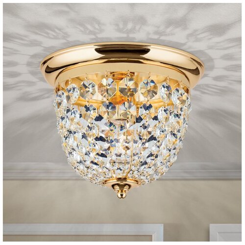 Orion dlu 1840/26 - kristalno plafonsko svetlo plafond, 1xE27/40W/230V, prečnik 26 cm, zlatno Cene