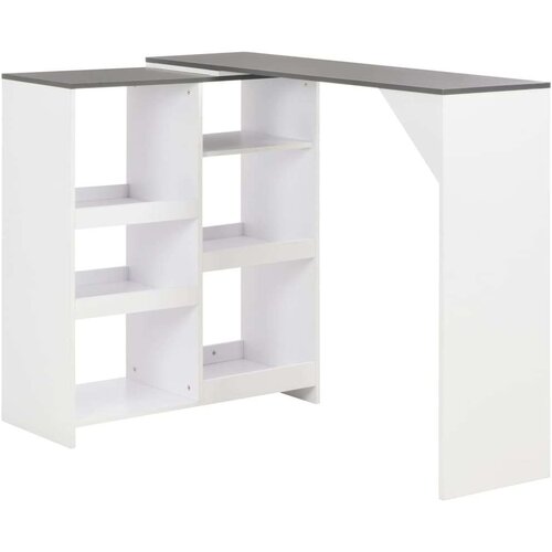  Barski stol s pomičnom policom bijeli 138 x 39 x 110 cm Slike