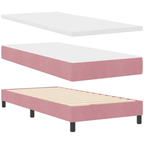  Krevet s opruga kutije Ružičasta 90 x 200 cm Bar&amp;scaron;un Slike