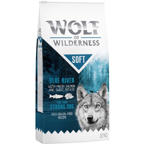 Wolf of Wilderness Ekonomično pakiranje "Soft & Strong" 2 x 12 kg - NOVO: Blue River - losos Cene