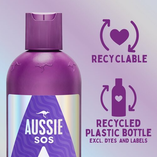 Aussie SOS Blonde Hydrate vijoličen toniran &amp;scaron;ampon za blond lase 300 ml Slike