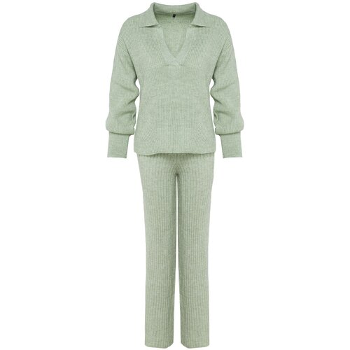 Trendyol Mint Care Collection Knitwear Top-Bottom Set Slike