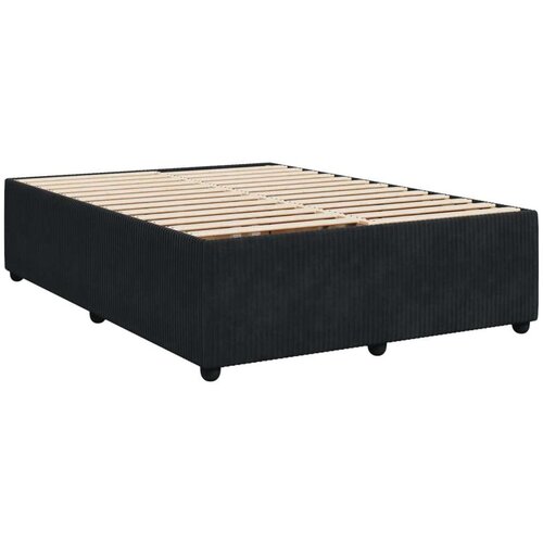 VidaXL Krevet s oprugama i madracem crni 140 x 190 cm bar&amp;scaron;unasti Slike